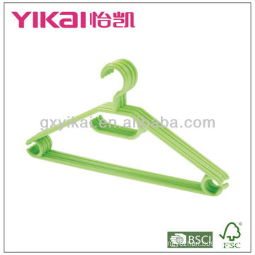 Set of 5 pcs plastic hangers with clips, trousers bar and notches